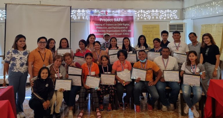 PROJECT SAFE: Training of Trainers on Child Rights, Protection, and Participation for Civil Society Organizations (CSO’s) and Community Support Groups (CSG’s)