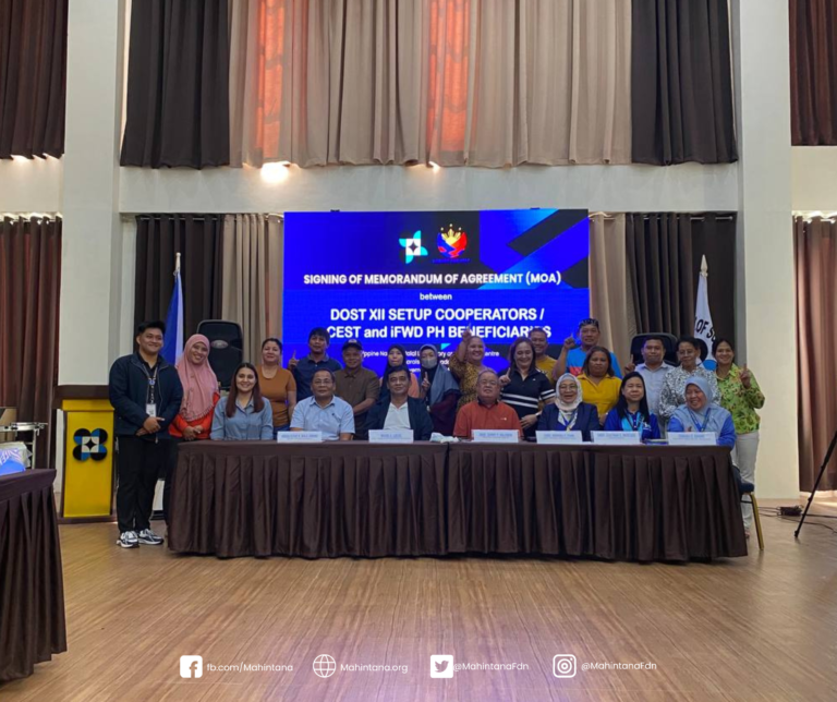Signing of a Memorandum of Agreement (MOA) between the Sumbakil Mushroom Association, the Bangsamoro Koronadal Proper Cooperative, and the Department of Science and Technology Region XII (DOST XII)
