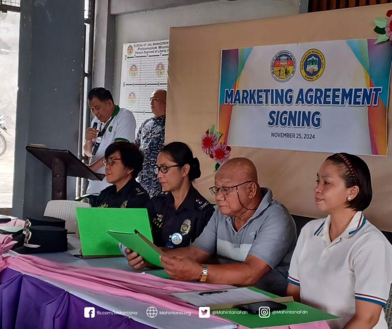 Signing of Marketing Agreement between the Food Day Association and the Polomolok Municipal Jail